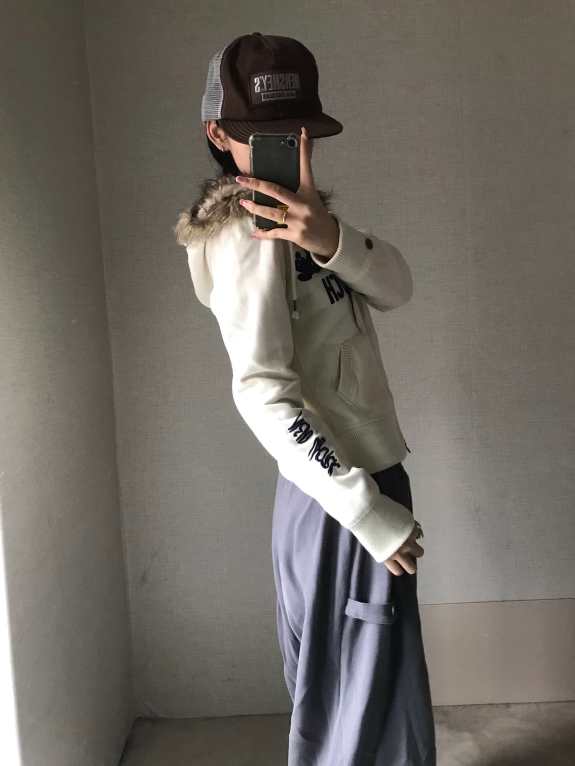 아베크롬비 아이보리 울프죠 후드집업 상품이미지3