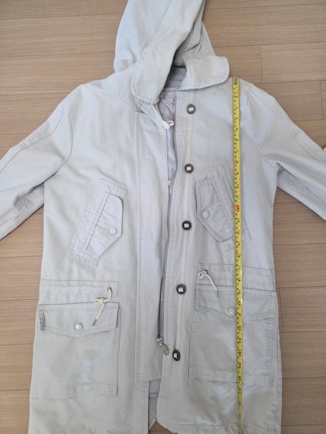 화이트 코튼 야상 상품이미지4