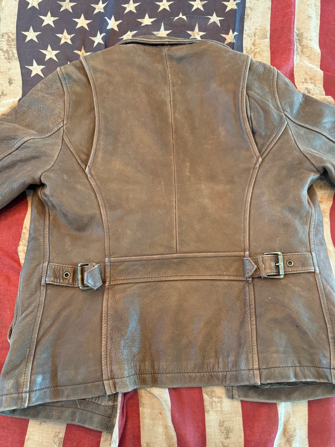 빈티지 소가죽 레더 자켓 상품이미지2