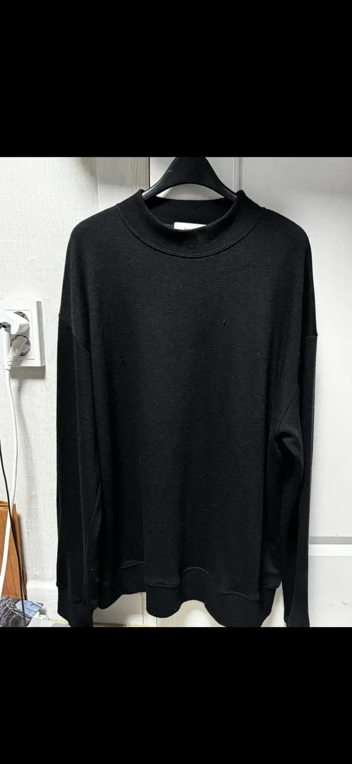 무료배송) 파브레가 멜로우 하프 모크넥 니트 검정 3 size 상품이미지1