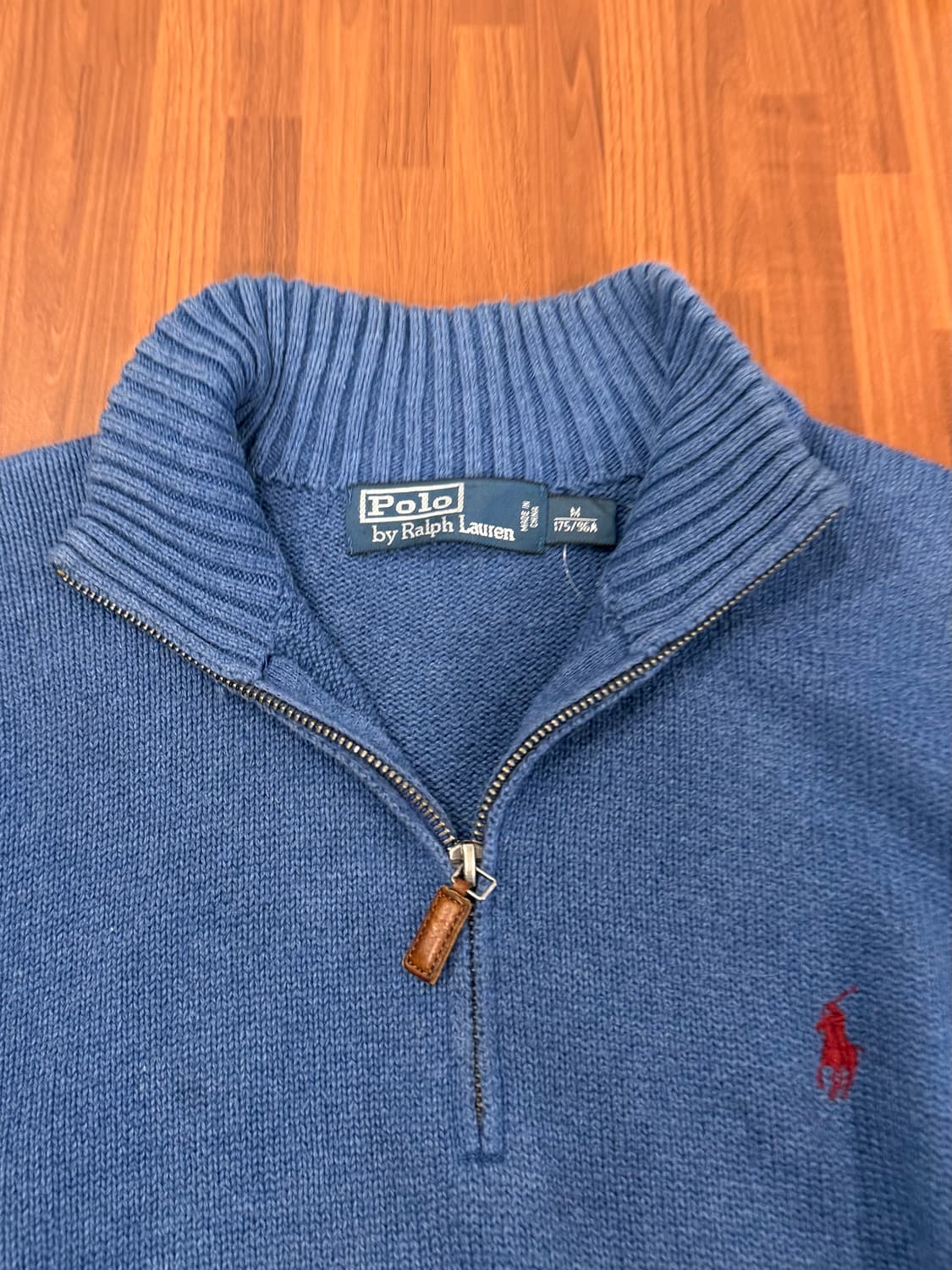 Polo RL 폴로 랄프로렌 하프넥 쿼터 집업 니트 (blue) 상품이미지8