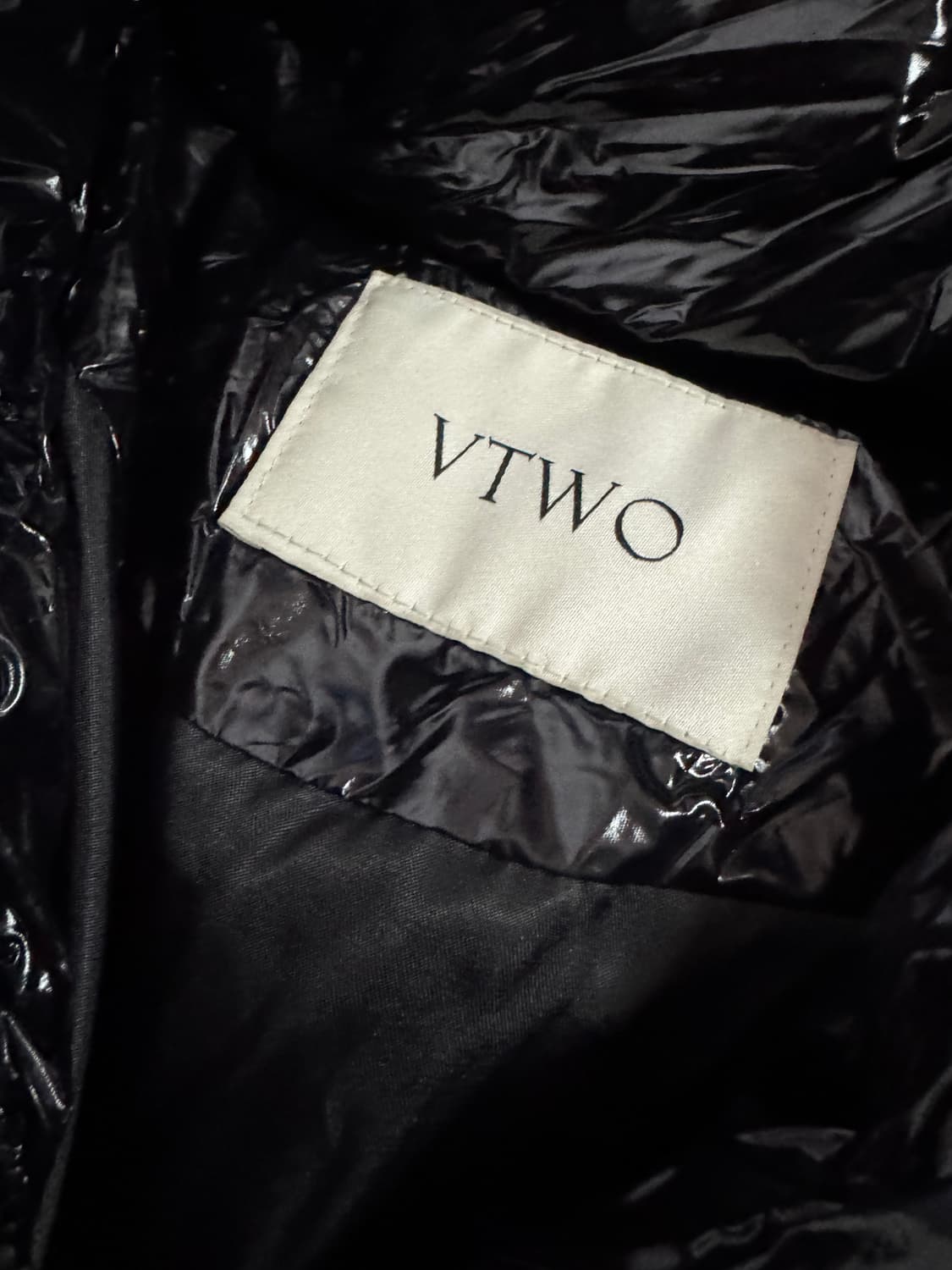 브이투 Vtwo 밑단 스트링 빅 사이즈 유광 패딩 점퍼 XL 상품이미지4