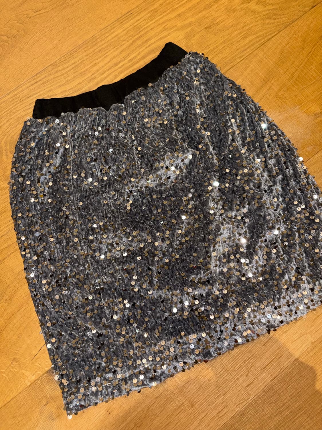 회색 벨벳 스커트 상품이미지4