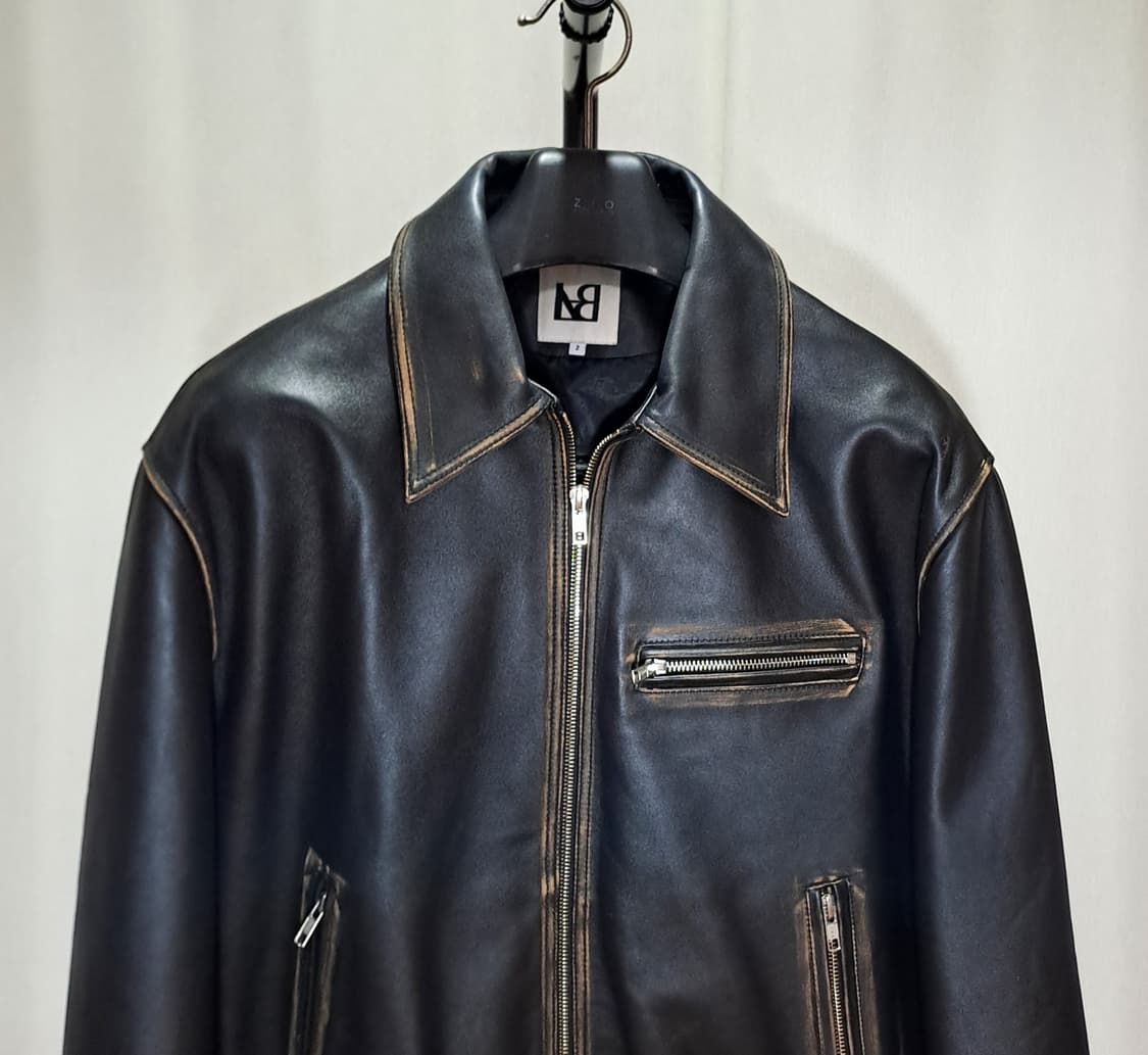 (택포) 라벨아카이브 카우하이드 바이커 자켓 2 B41 상품이미지3