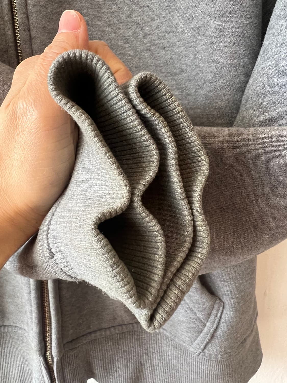 뉴에라 남여공용 그레이 후드집업점퍼 코튼점퍼 상품이미지4