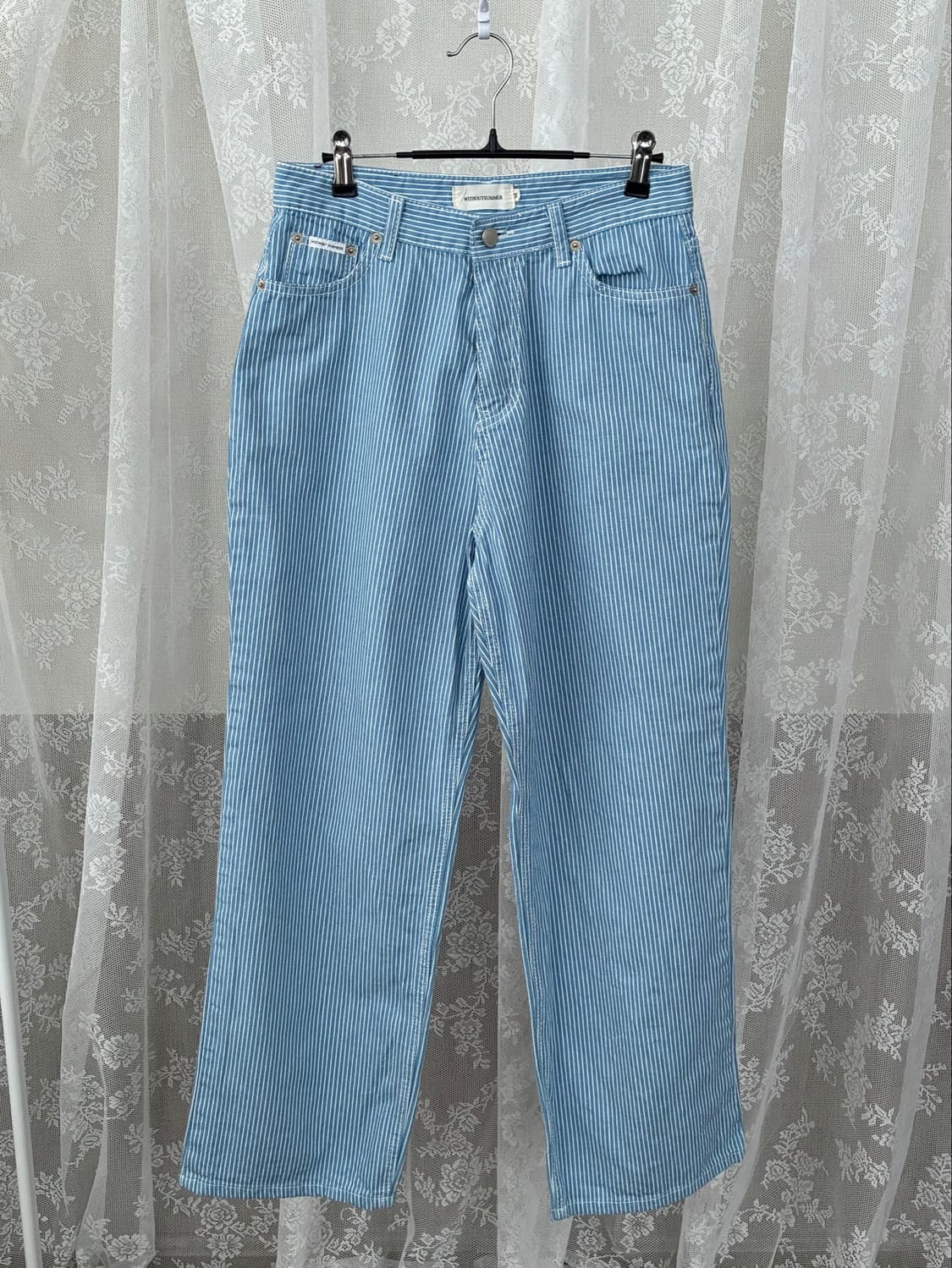 M) 위드아웃썸머 bean pants 빈 팬츠 블루 상품이미지1