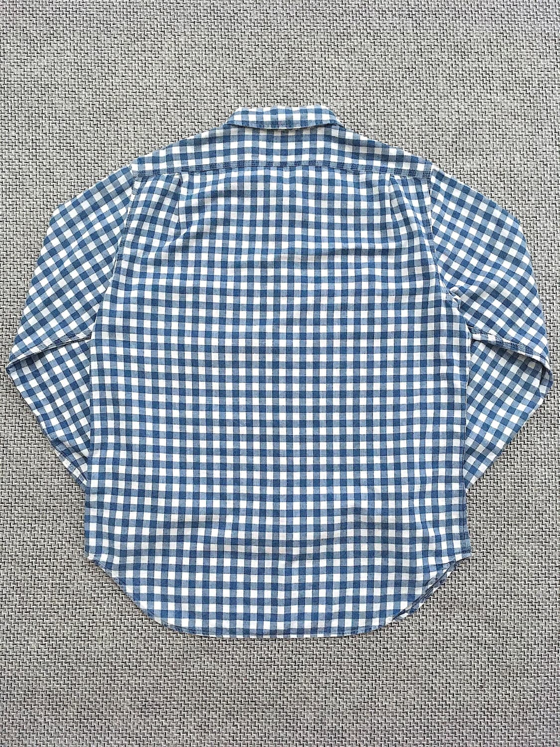 Blue gingham check workshirts 상품이미지8