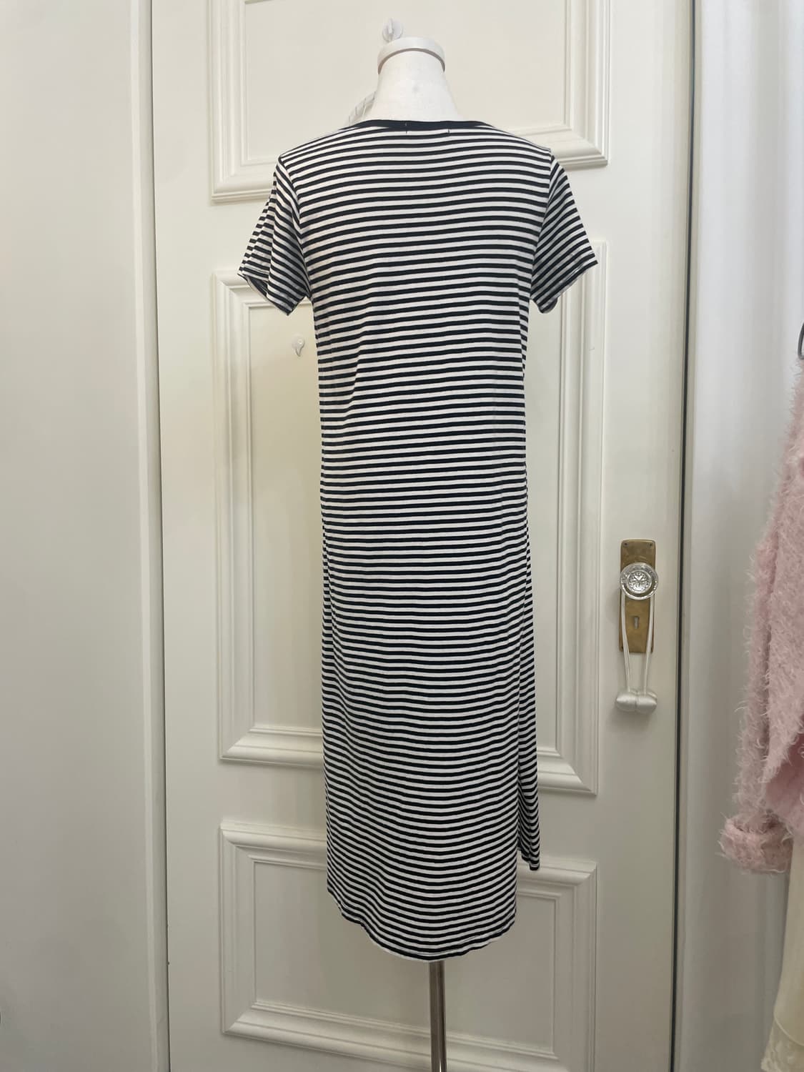 black&white stripe side slit cotton opc 상품이미지3