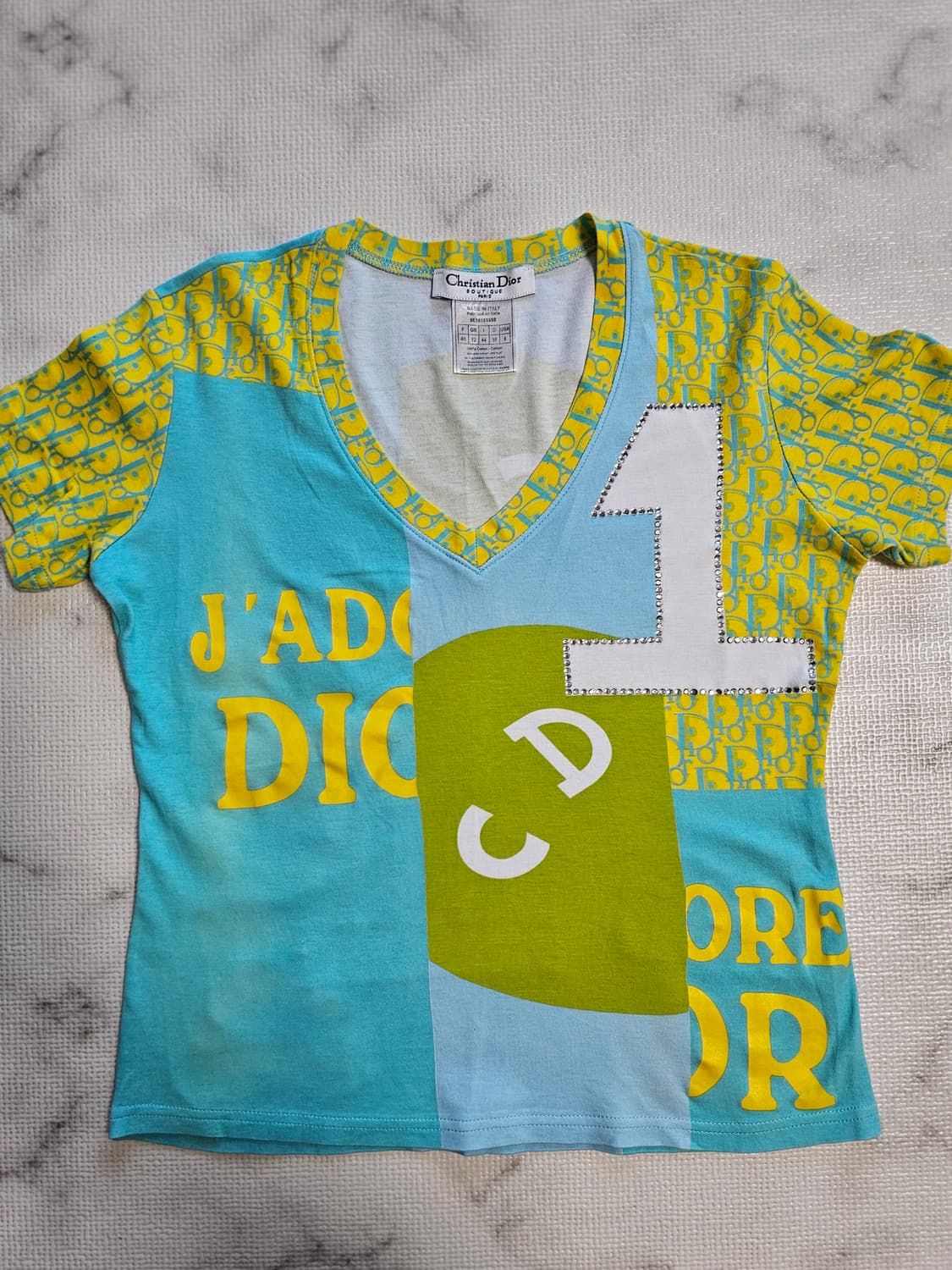 05SS Dior John Galliano Archive 큐빅 티셔츠 상품이미지1