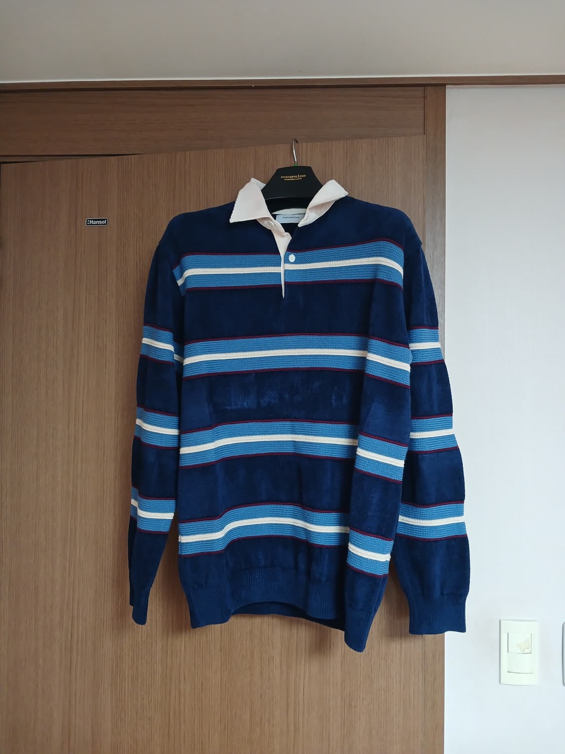 커스텀멜로우 스트라이프 럭비 긴팔 니트 L 상품이미지1