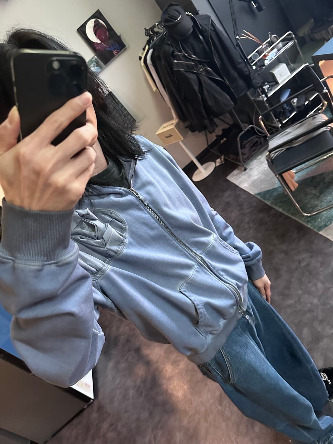 강정석 오리가미 패턴 후드 상품이미지1