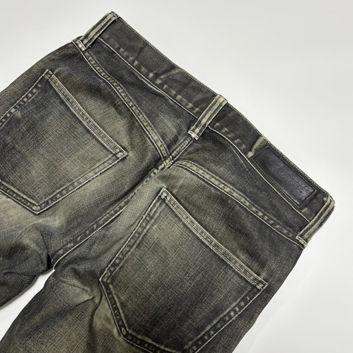 백넘버 블랙라벨 빈티지 워싱 블랙 데님 상품이미지7