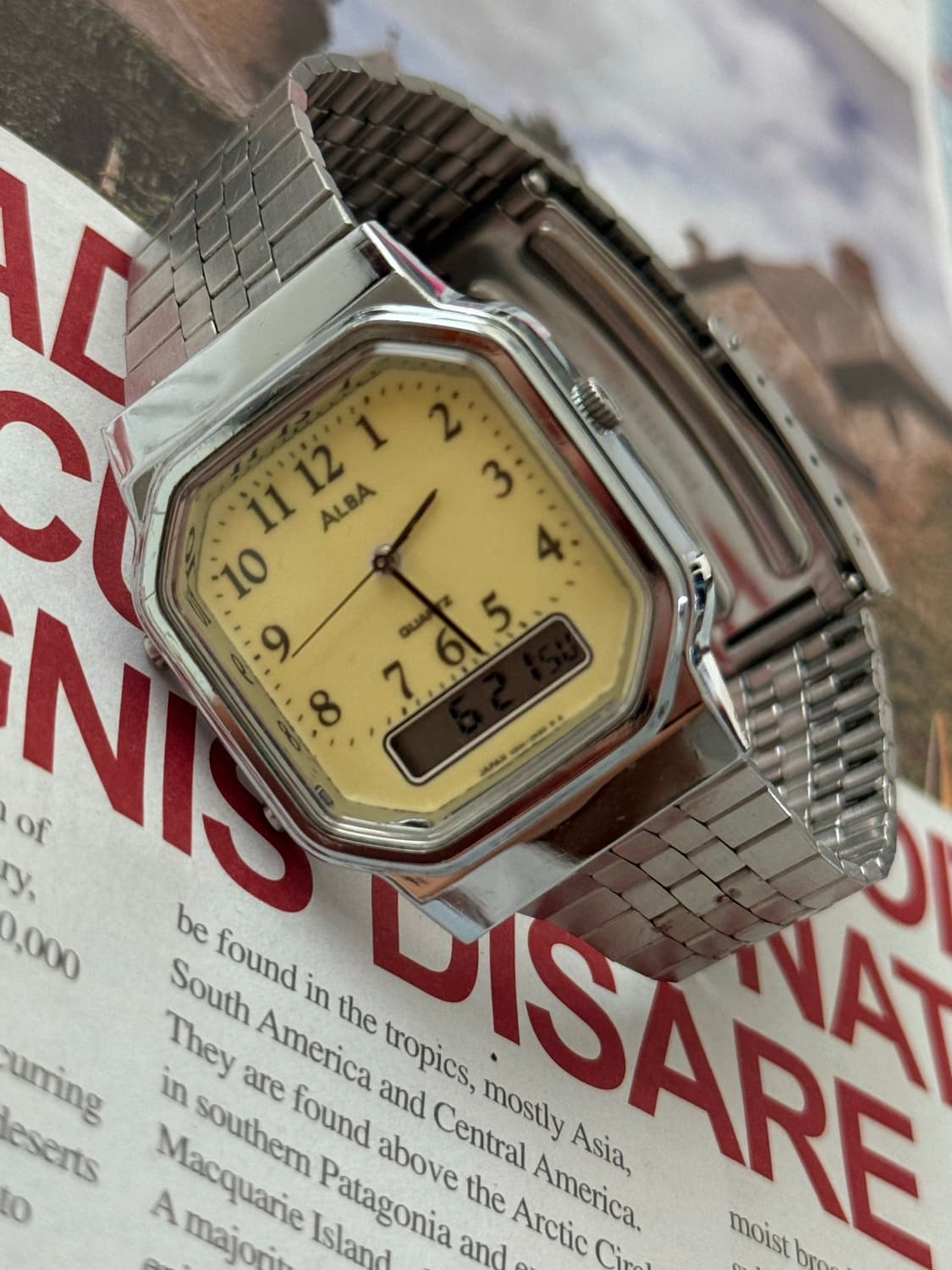 Seiko 세이코 ALBA 아나디지 쿼츠 1988 상품이미지4