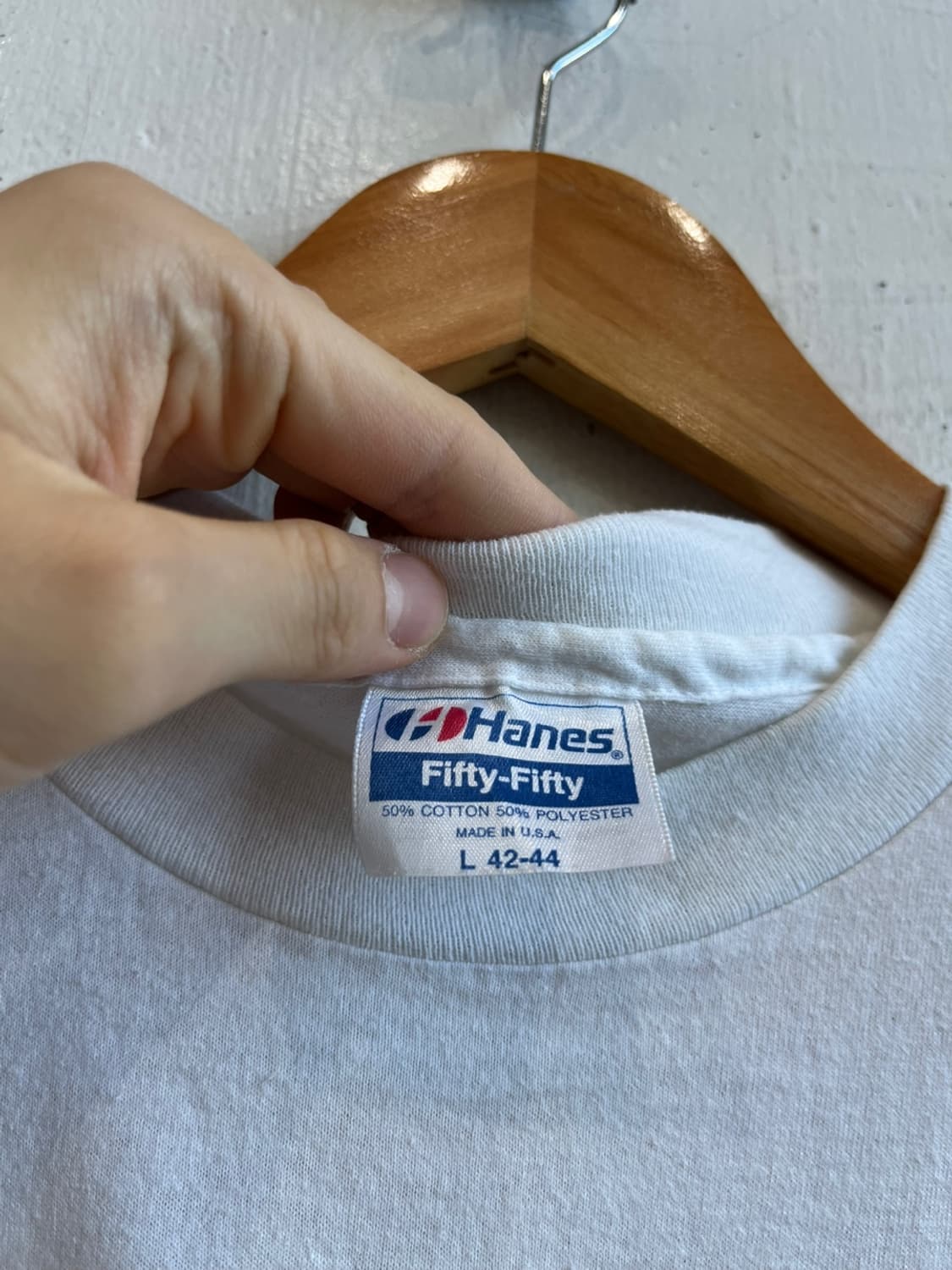 80~90s HANES 헤인즈 반팔 티셔츠 Made in USA 상품이미지2