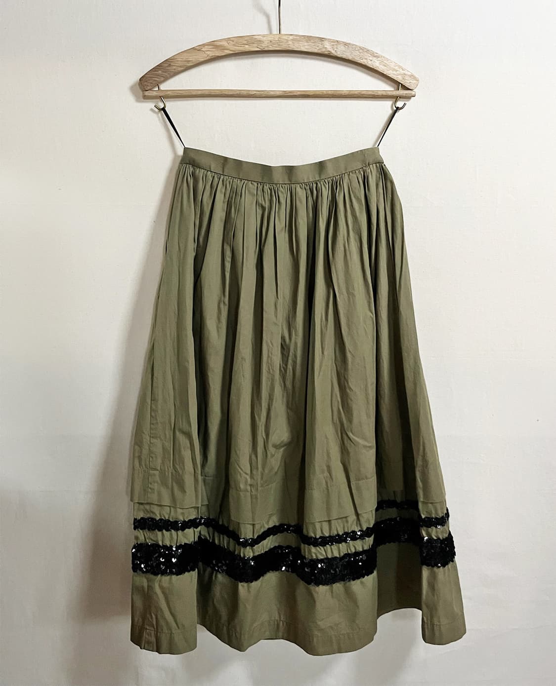 COMME DES GARCONS olive gathered skirt 상품이미지6