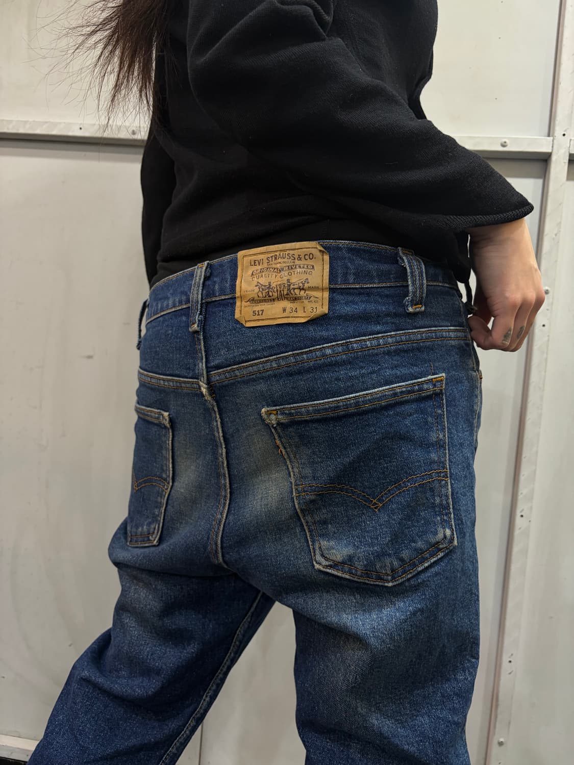 🇺🇸90s LEVIS 517 denim boots cut jeans 상품이미지5