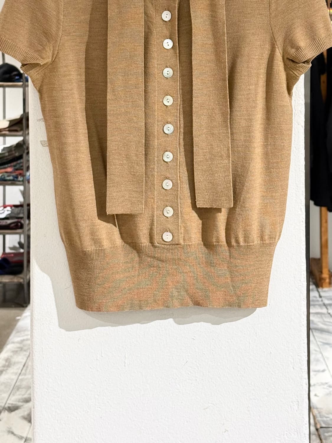 랄프로렌 베이지 리본 하프 가디건 상품이미지6