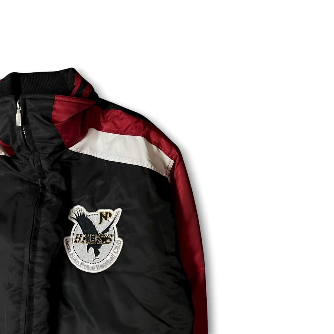 데상트 블랙 레드 호크스 패치 야구점퍼 자켓 100 상품이미지2