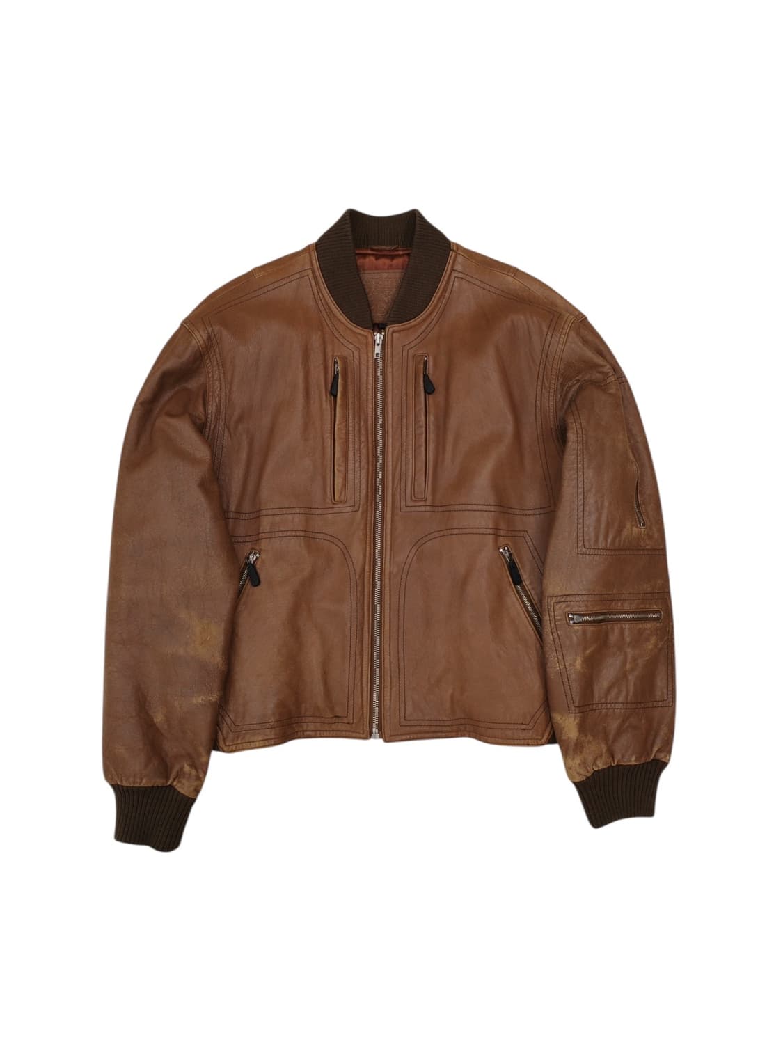 90‘s 마리떼 프랑소와 저버 레더 봄버 상품이미지1