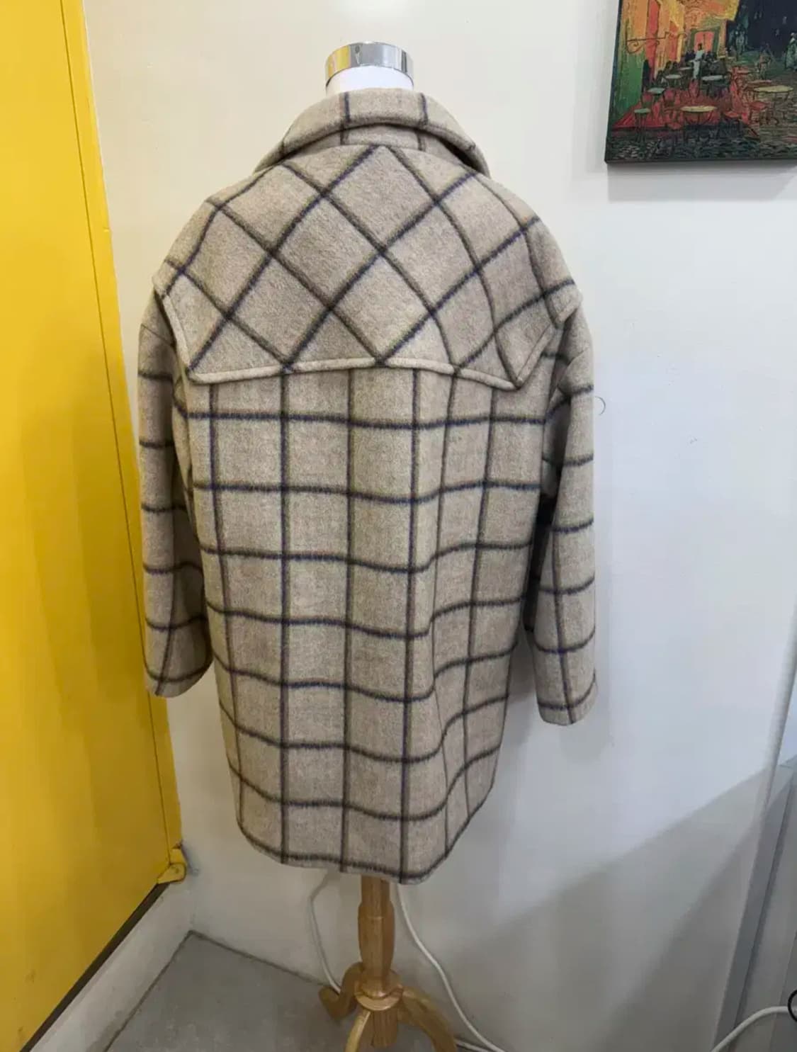 LAP 어반 울 체크 하프 코트 상품이미지7