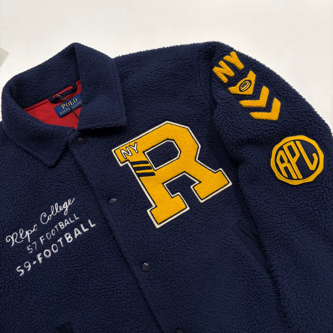 [S] 폴로 랄프로렌 레터맨 블루 NYC 플리스 야구점퍼 B609 상품이미지3