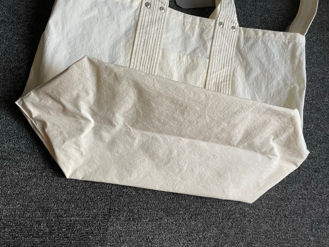 엔즈앤드민즈 2웨이 토트백 나일론 화이트 미사용품 상품이미지6