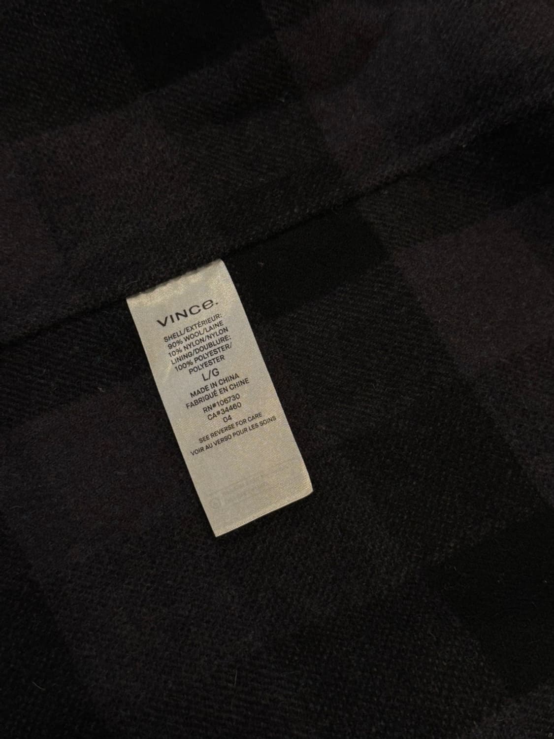VINCE 빈스 싱글 브레스티드 코트 100 상품이미지9