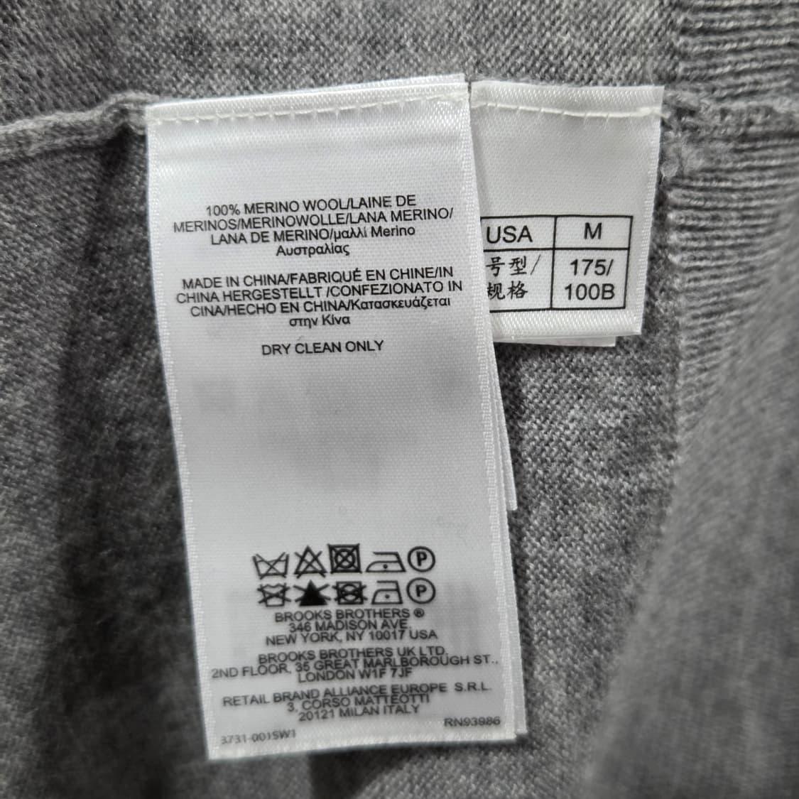 브룩스브라더스 메리노울 브이넥 니트 M 상품이미지4