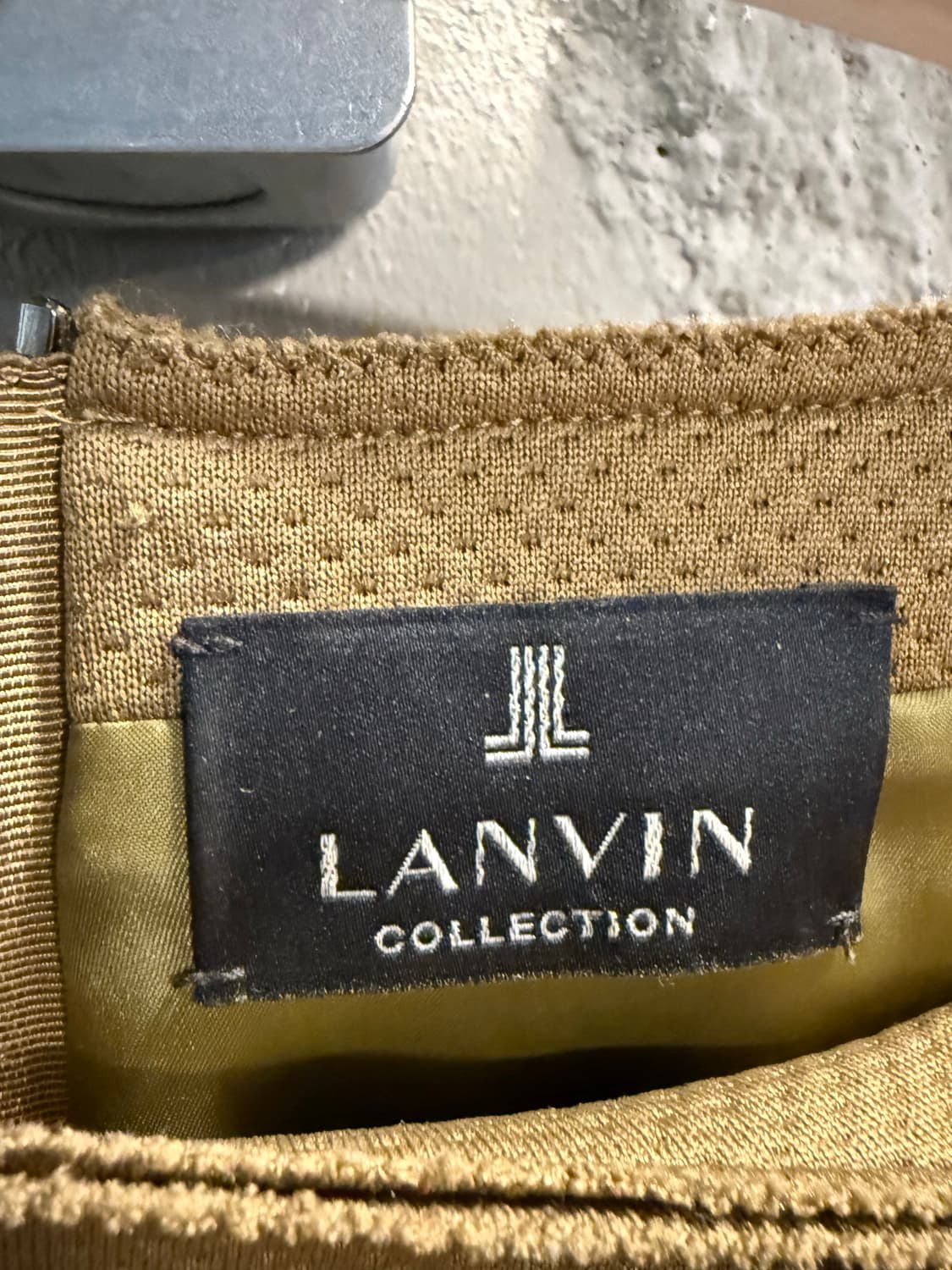S 랑방 LANVIN COLLECTION 텍스처 플레어 원피스 올리브 상품이미지6