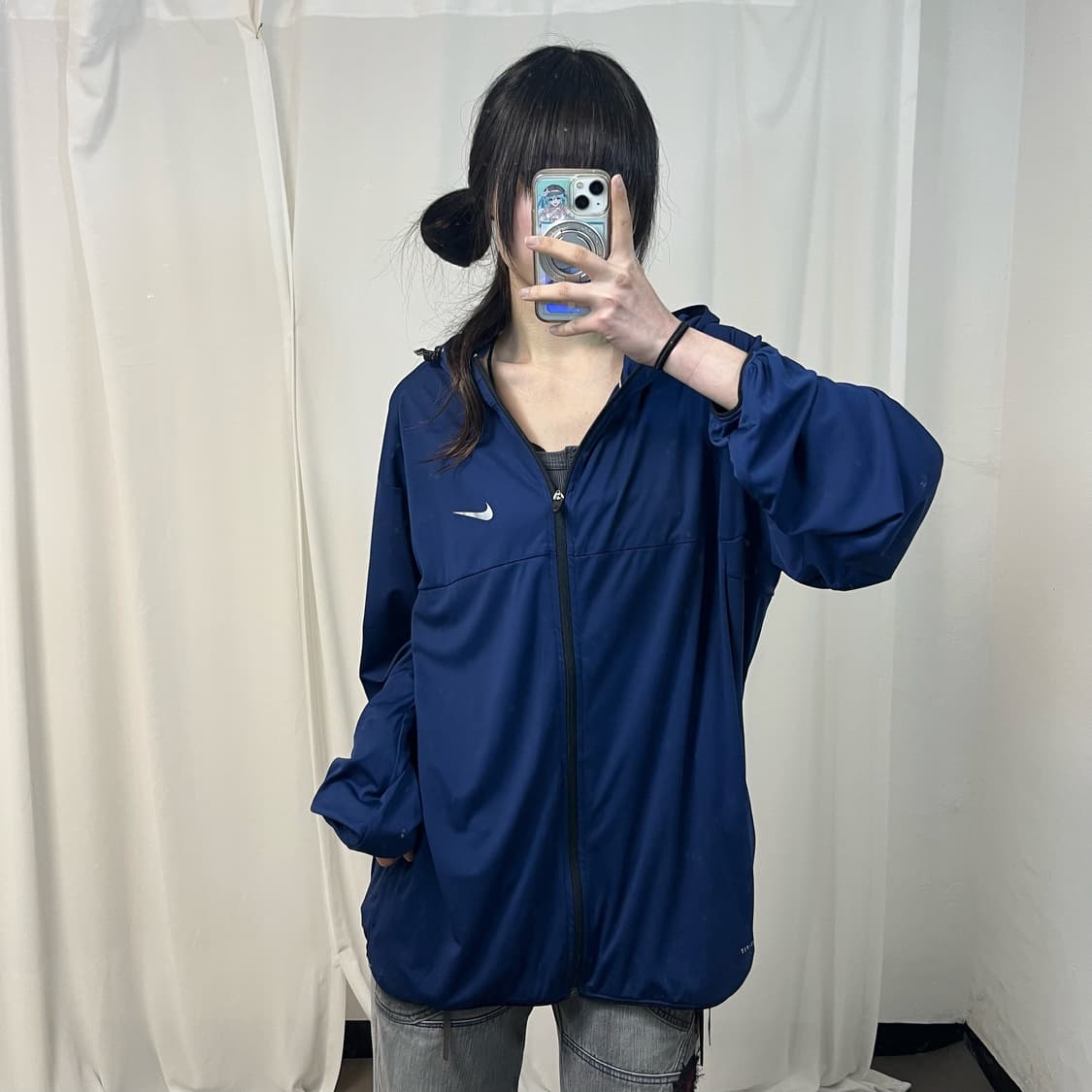 Nike navy running windbreaker 상품이미지1