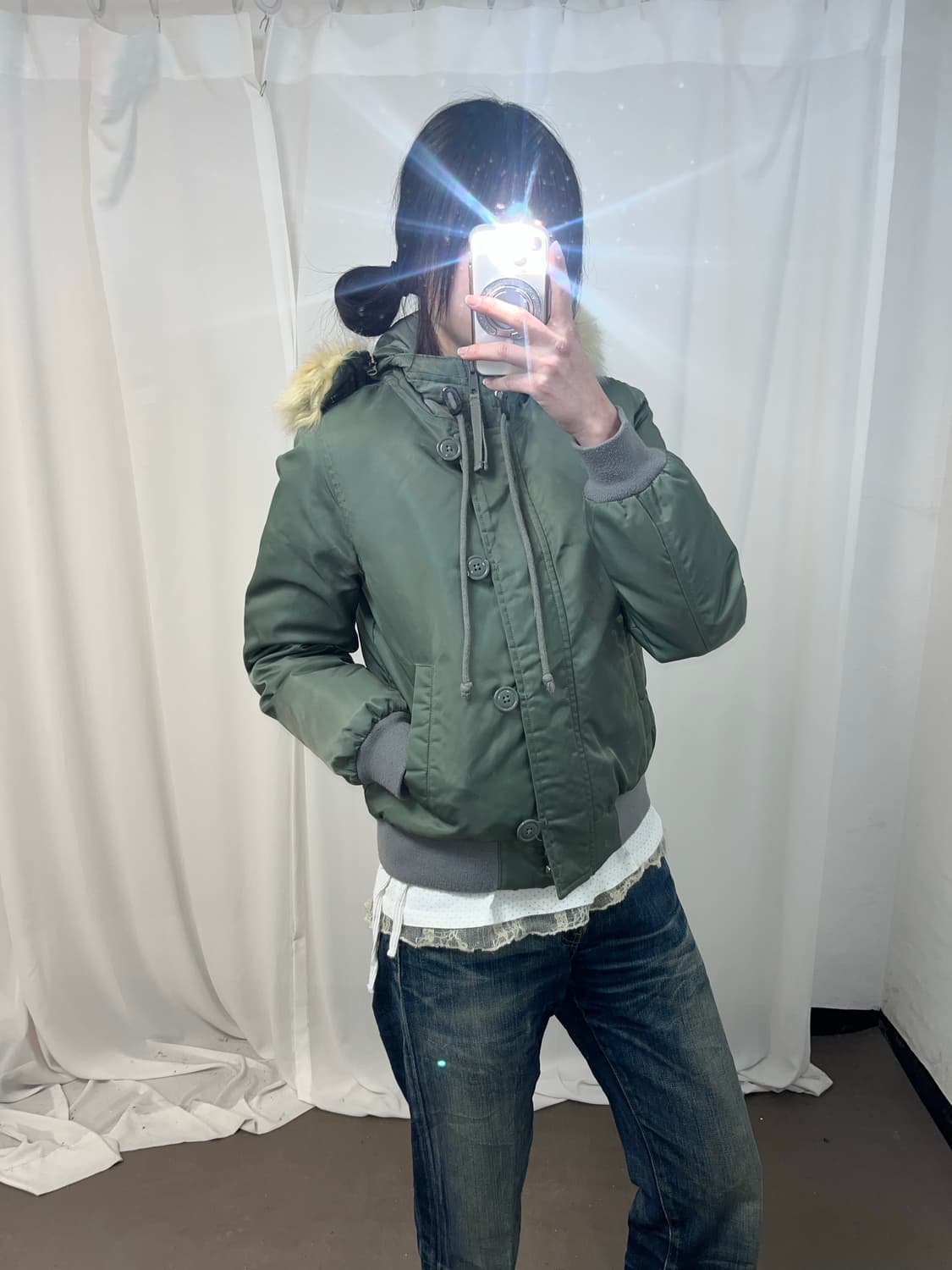 Levis 카키 울프죠 점퍼 상품이미지8