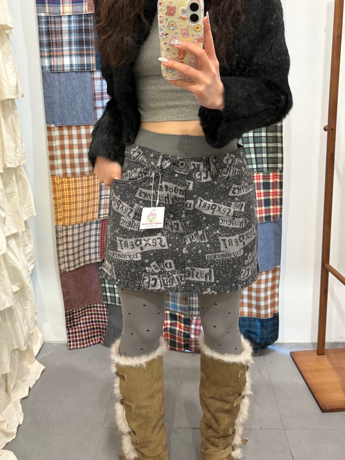 히스테릭글래머 패턴 미니스커트 상품이미지1