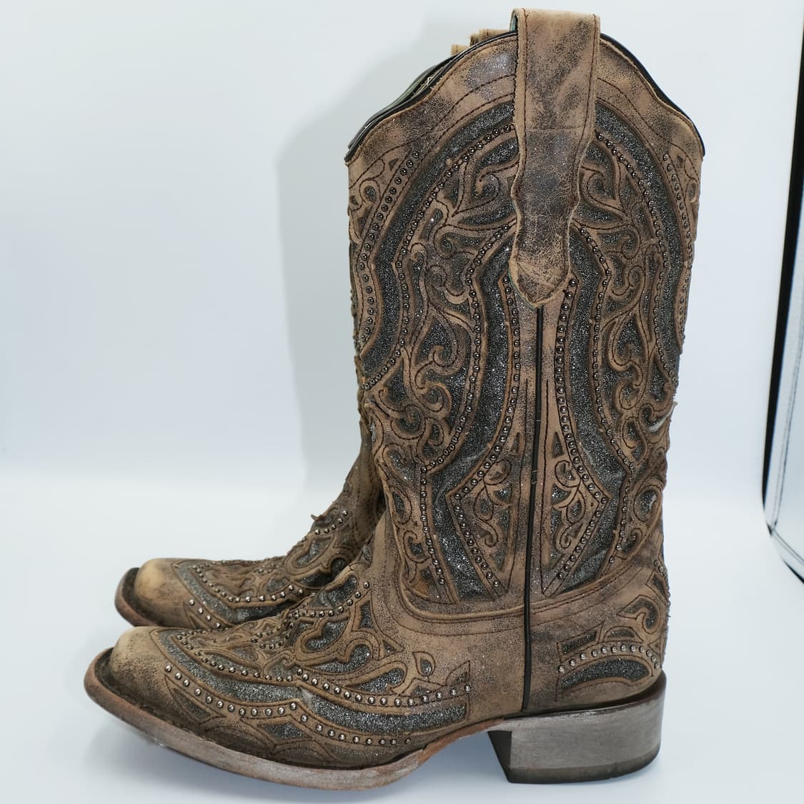 빈티지 코랄 웨스턴 스터드 레더 부츠 6.5(235)사이즈 BT23502 상품이미지6