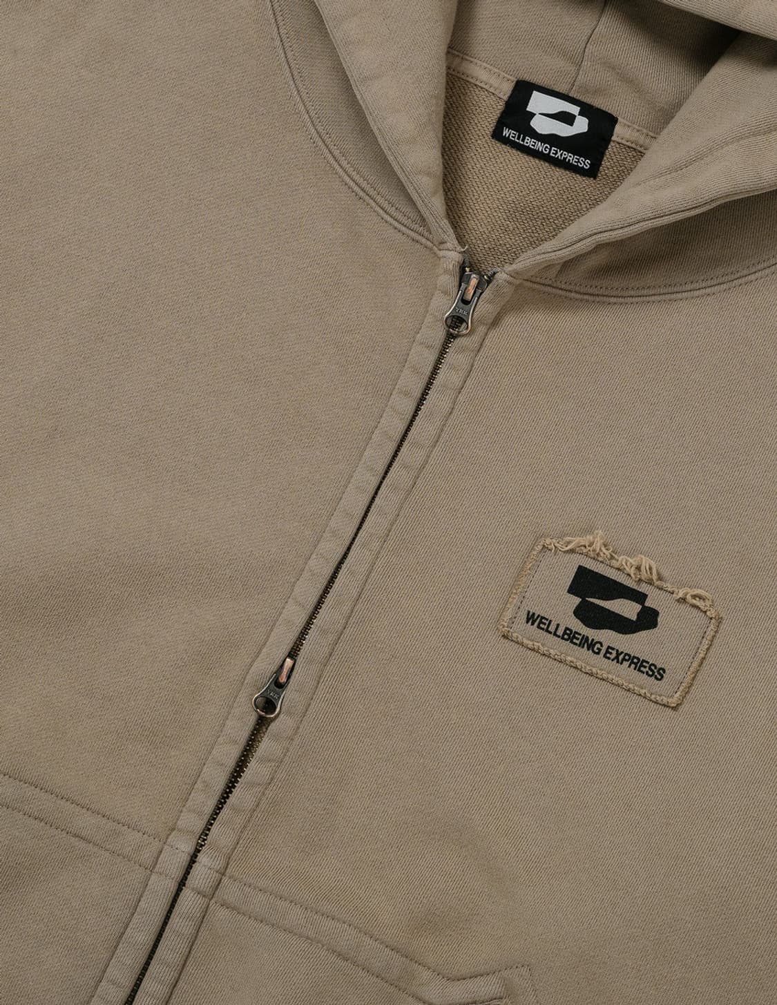 웰빙익스프레스 로고 패치 집업 - 모카 M 상품이미지3