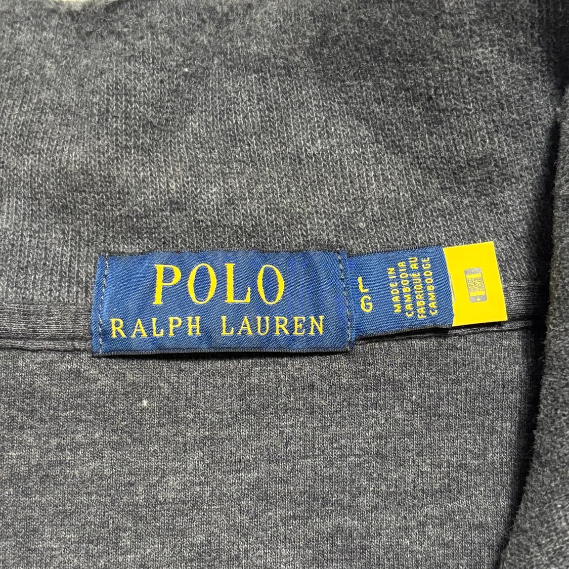 L 폴로랄프로렌 그레이 반집업 코튼 니트 상품이미지4