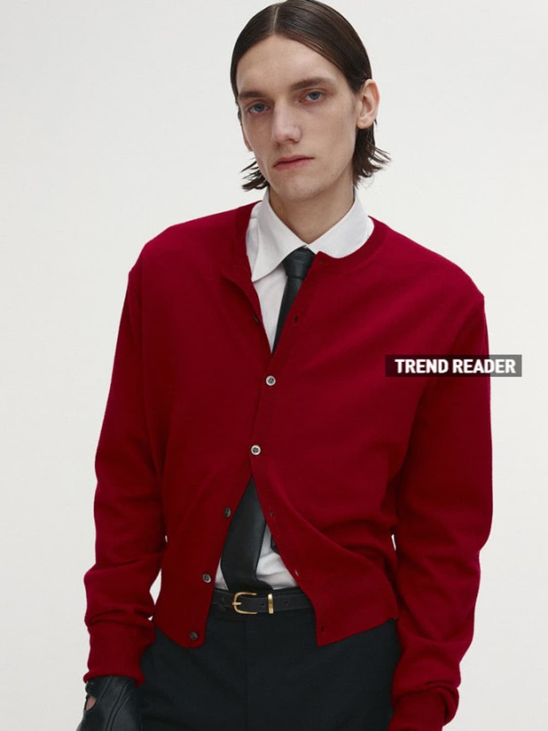 토니웩 슈퍼 파인 울 가디건 레드 (m) 상품이미지1