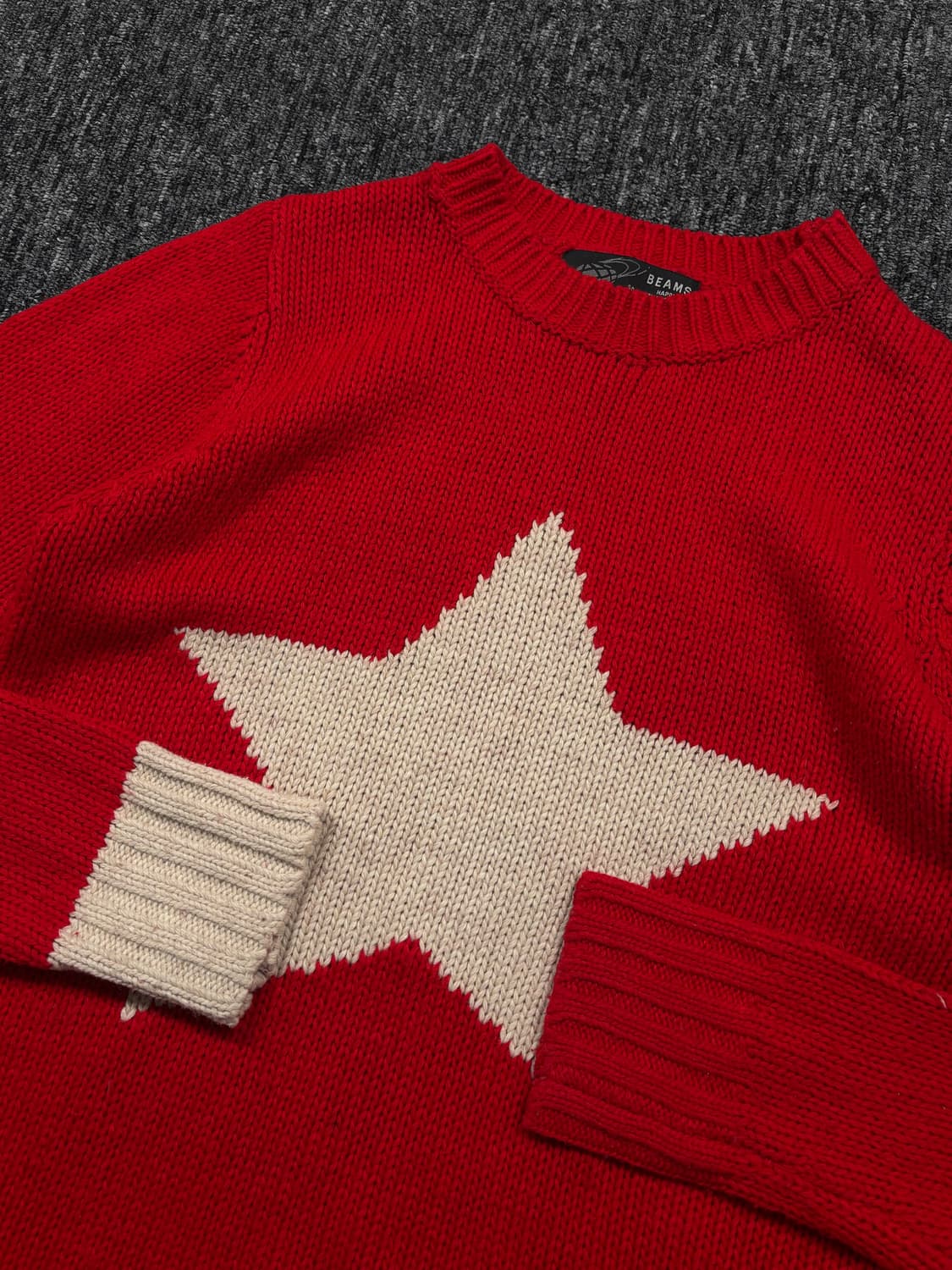 빔즈 레드 스타 니트 상품이미지4