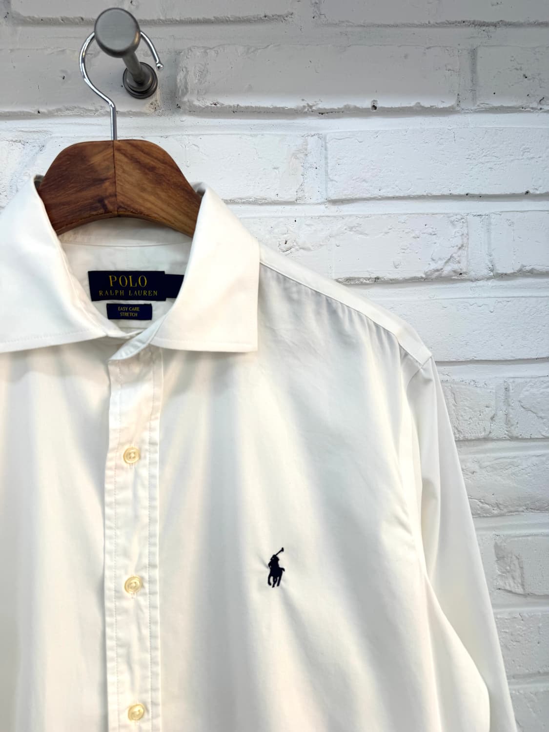 폴로 화이트 이지케어 스트레치 셔츠 상품이미지4