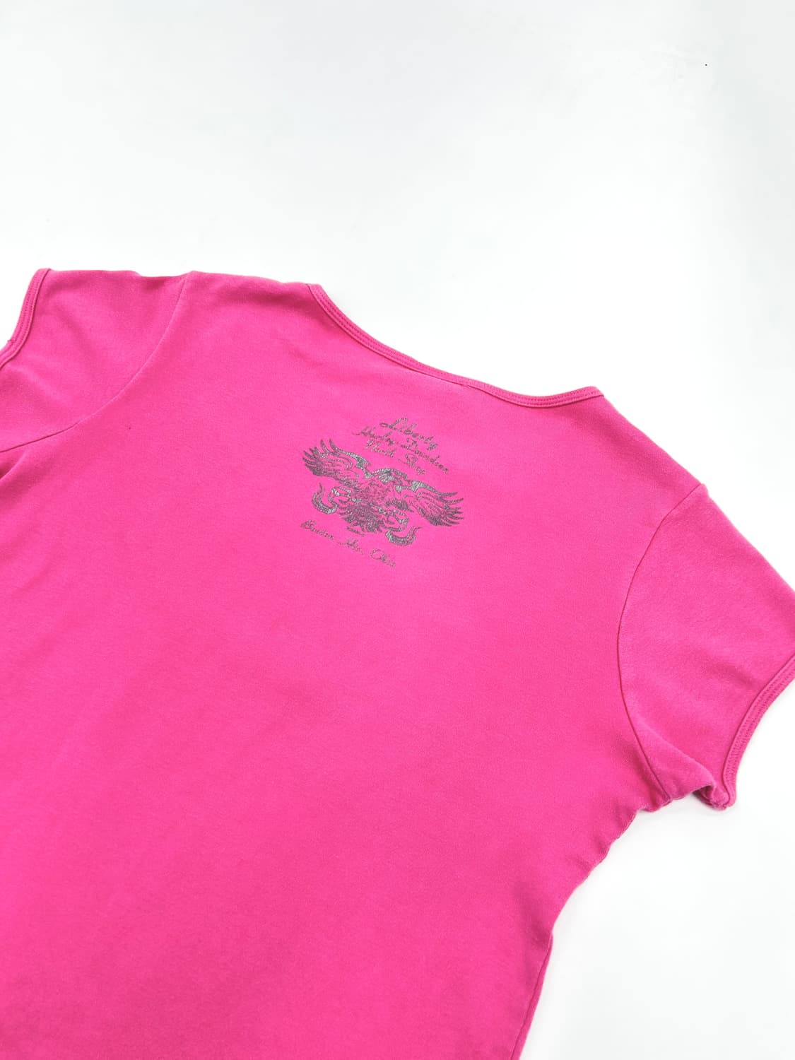 할리데이비슨 우먼 핑크 큐빅 반팔티 상품이미지3