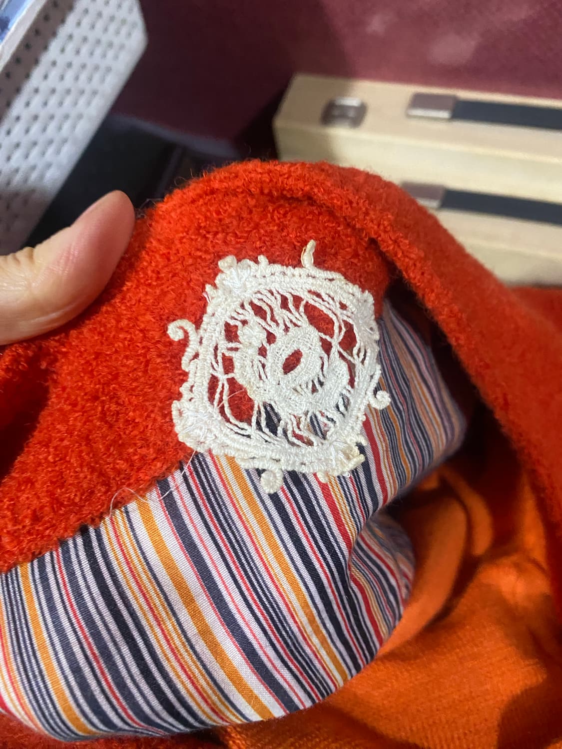 오렌지 울 혼방 숏 코트 상품이미지4