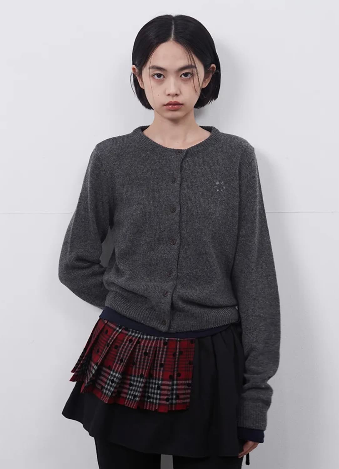 오헤시오 투웨이 미니스커트 레드블랙 상품이미지1