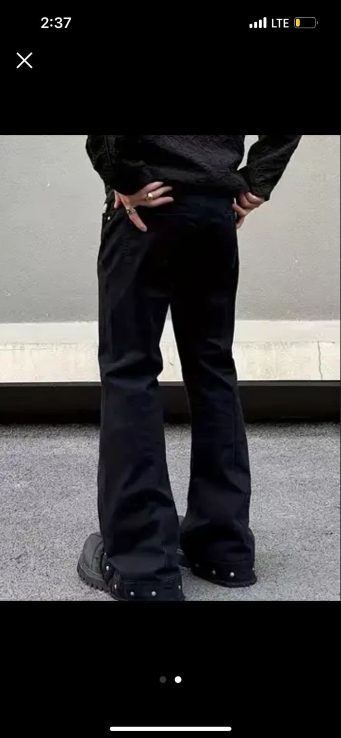 블랙 스터드 데님팬츠 상품이미지2