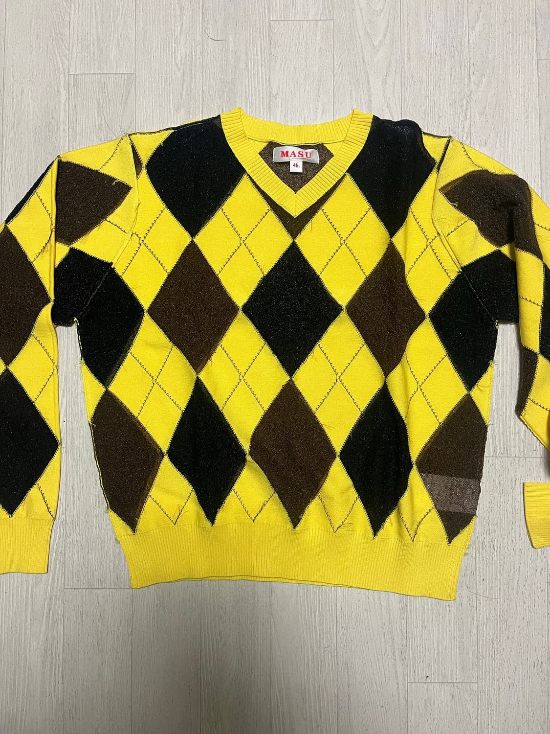 (46) masu 아가일 니트 상품이미지2