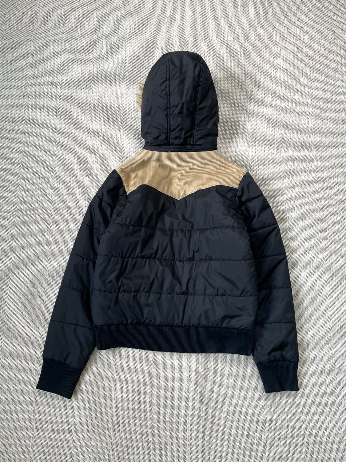 D’SUITE 코듀로이 패널 퍼후드 패딩 J03311 상품이미지5