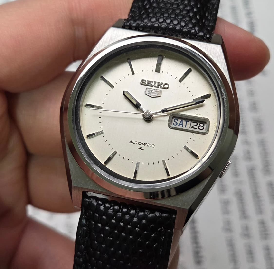 레어] 빈티지 세이코 오리지널 화이트린넨판 각러그 7009 오토매틱  상품이미지3