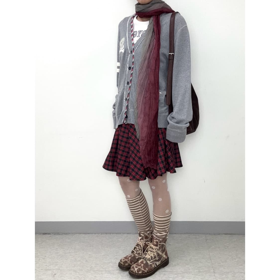 빈티지 빔즈 하트 그레이 가디건 상품이미지4