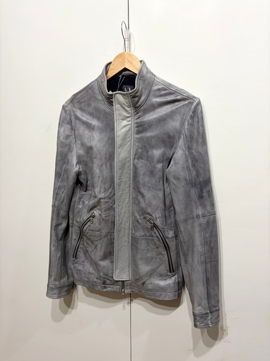 아르마니 익스체인지 램스킨 레더 자켓 상품이미지2