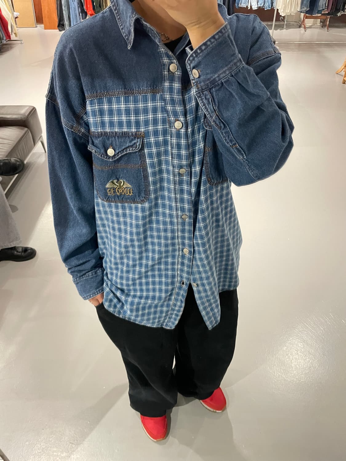 Vintage denim two pocket shirt 상품이미지2