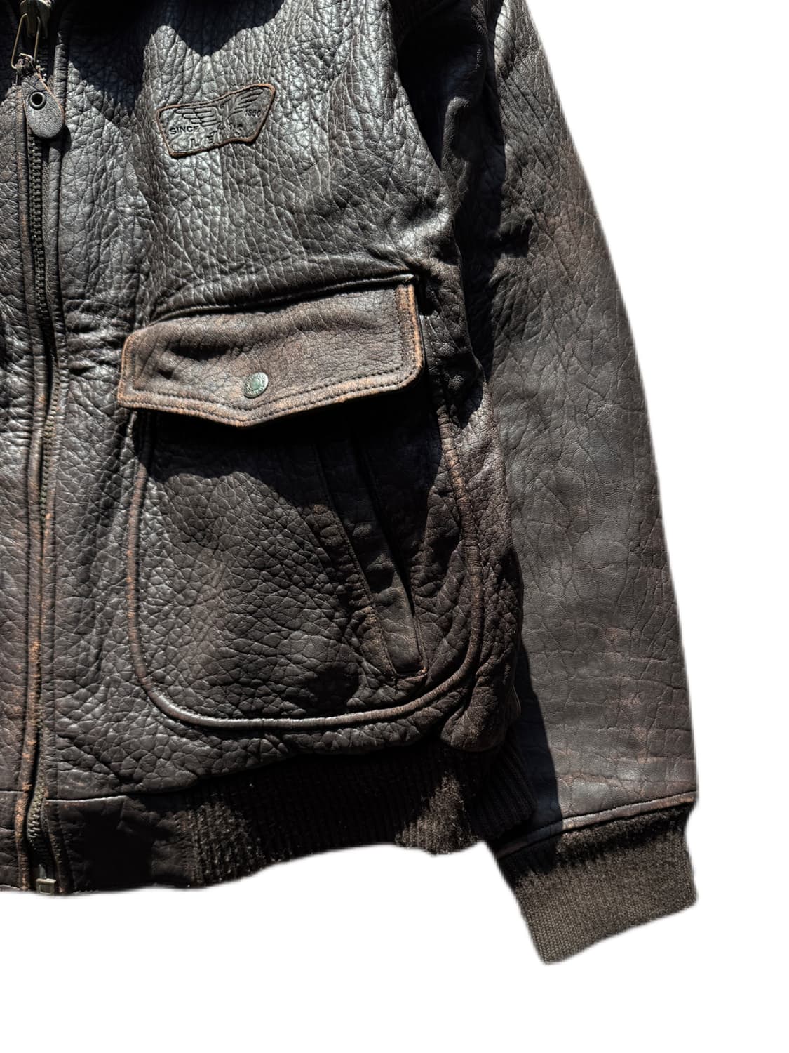 80s 리바이스 양가죽 a-2 플라이트 자켓 L(XL) 상품이미지4