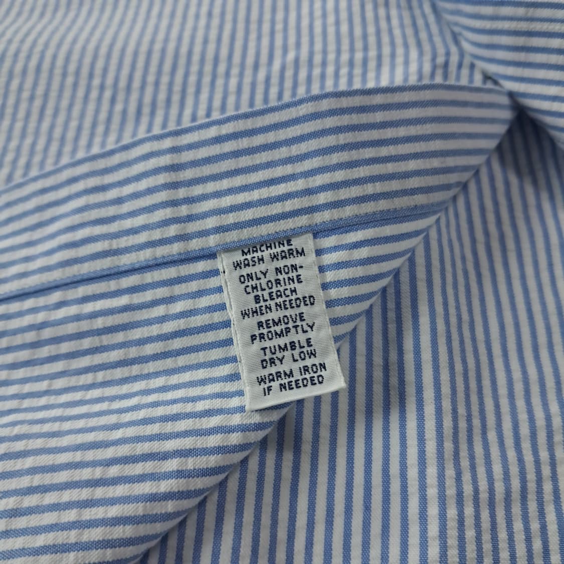 CK712 2XL 폴로 00s 시어서커 블루 스트라이프 반팔 셔츠 남방 상품이미지5